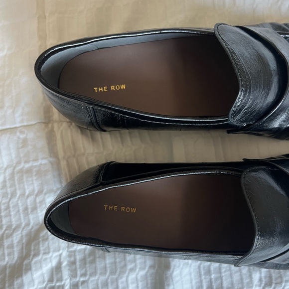 The Row Eel Skin Black Loafers - Picture 7 of 9